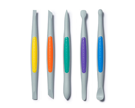 Xiem Clay Finishing Tools (Medium) Flex- Firm Silicone Set (5pcs)