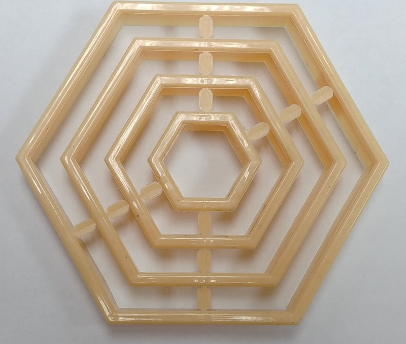 CC Shape Cutter Yellow Hex 4pc