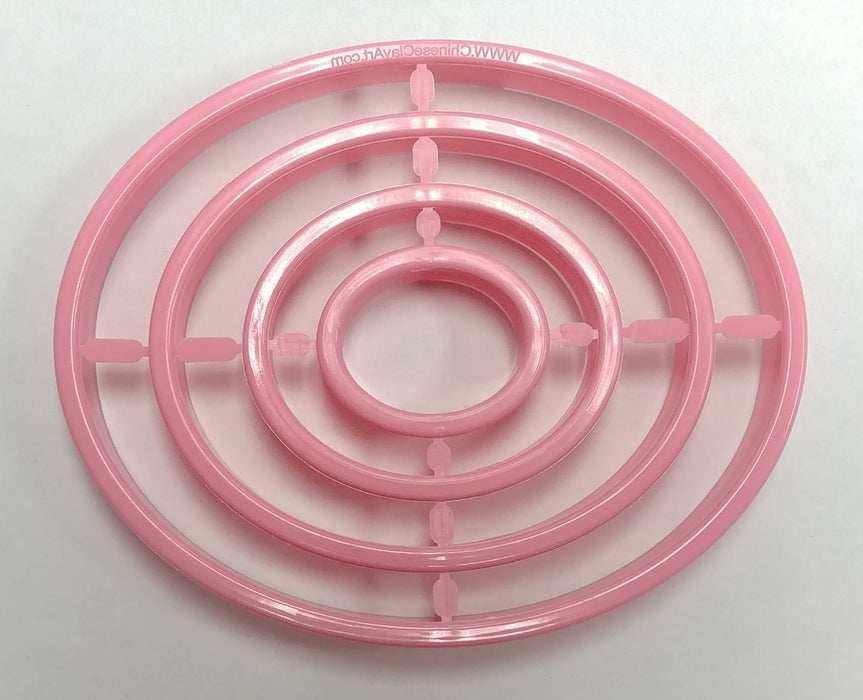 CC Shape Cutter Pink Oval 4pc