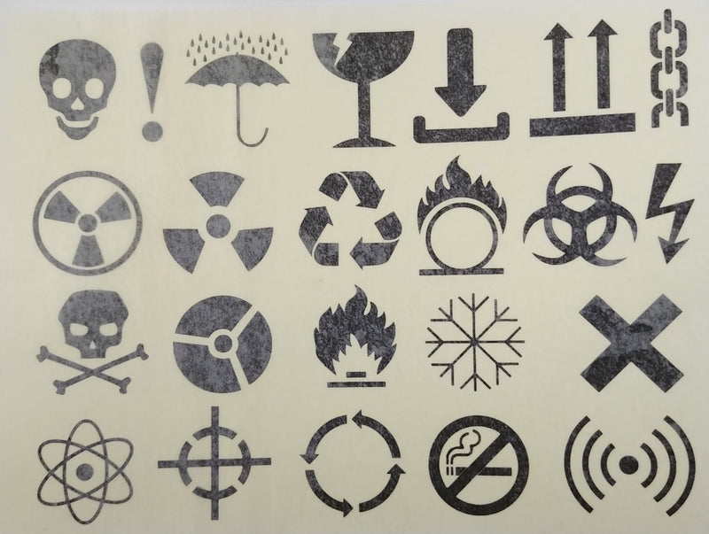 Decal Danger Symbols SLDS-Blck