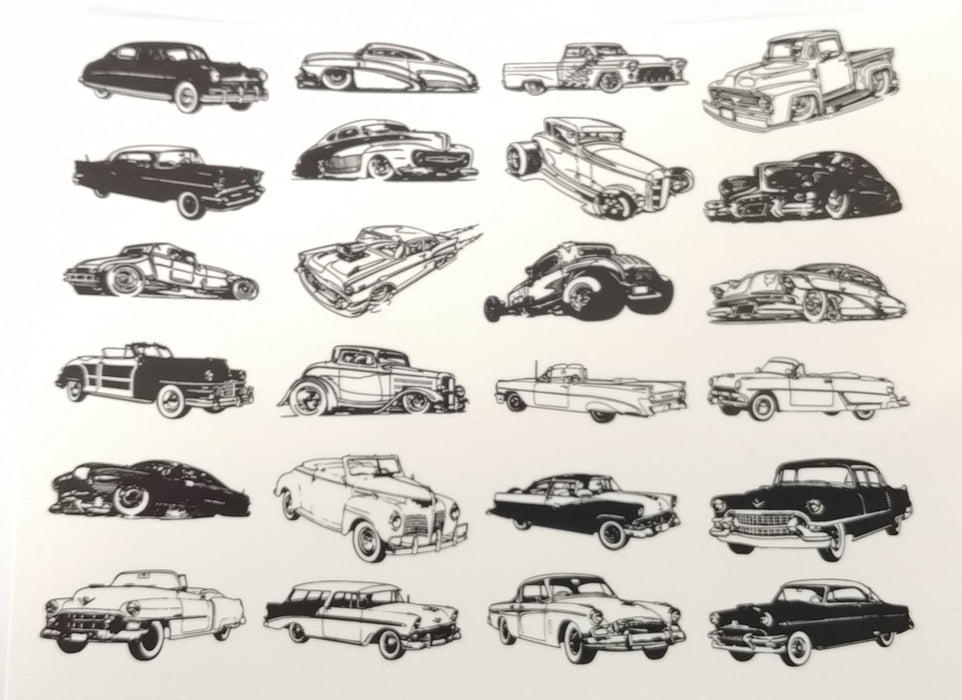 Decal Retro Cars VRRC Black