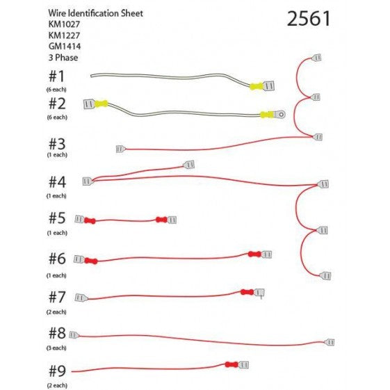 KM 1x27 3PH Primary Harness Wire Set #2561