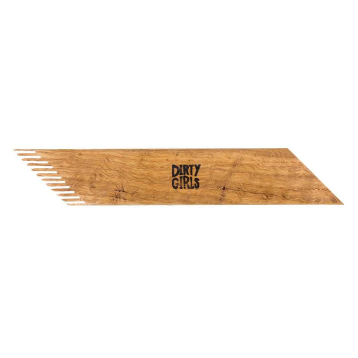 Dirty Girls Wooden Tooth Tool - 8" Angled Comb