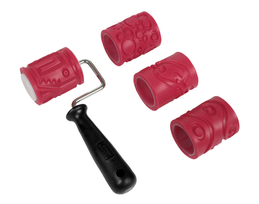 Amaco 2 1/2" Red Roller Set of 4