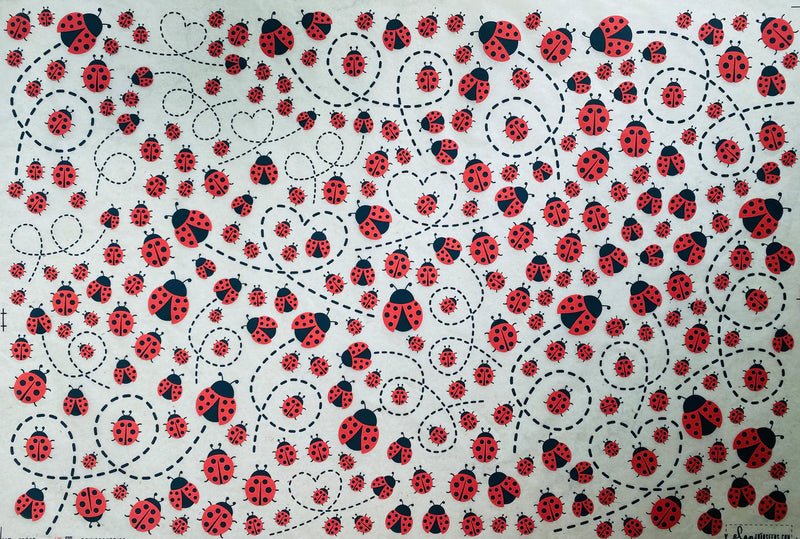 Elan Transfer Lady Bugs Multicolor