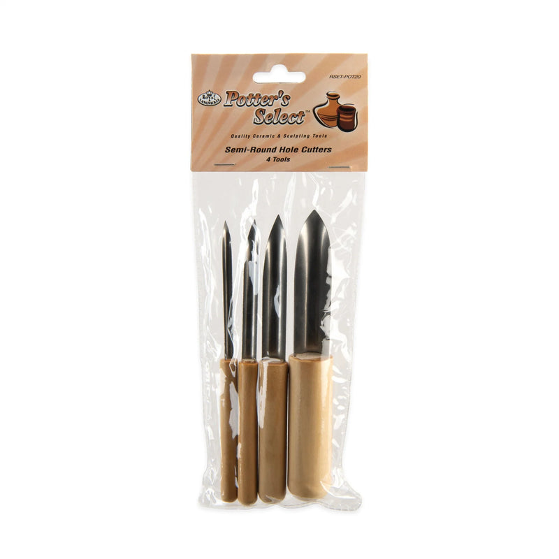 RSET-POT20 Langnickel 4pc Semi-Round Hole Cutter Set