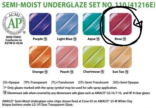 Semi Moist Underglaze Refill Rose