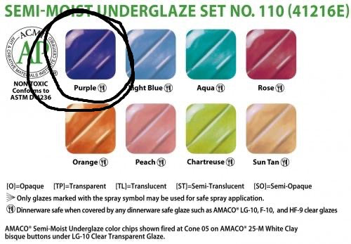 Semi Moist Underglaze Refill Purple