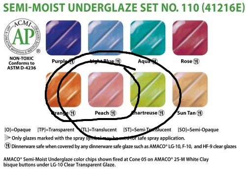 Semi Moist Underglaze Refill Peach
