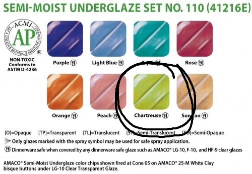 Semi Moist Underglaze Refill Chartreuse