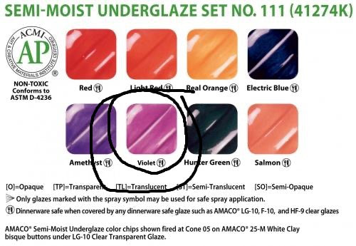 Semi Moist Underglaze Refill Violet