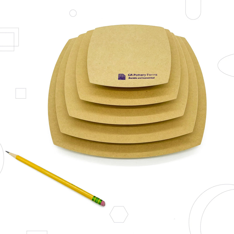GR Pottery Forms - Spherical Square Stack Pack (5 Piece)