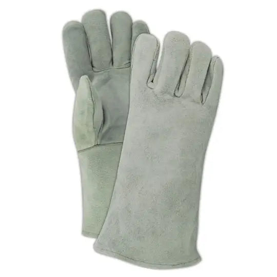 Pearl Gray Leather Welder Gloves