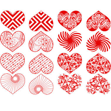 Decal Red Hearts GSHT