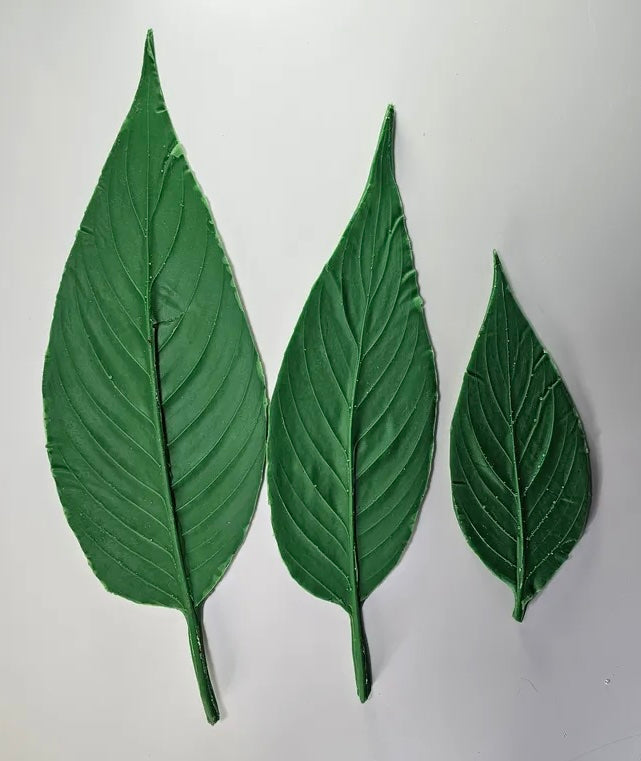 LP186 Small Peace Lilly (Spathiphyllum) Rubber Leaf Forms (set of 3)