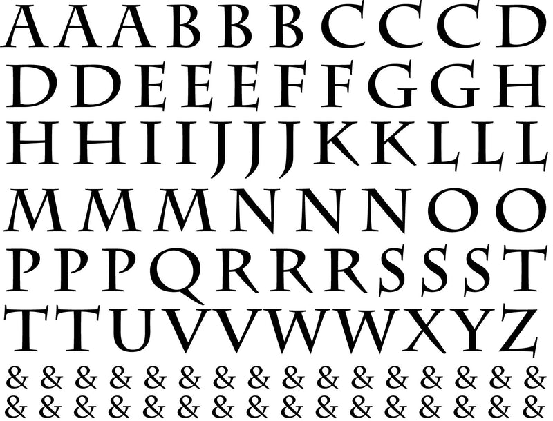 Decal Medieval Font SLML-Plat