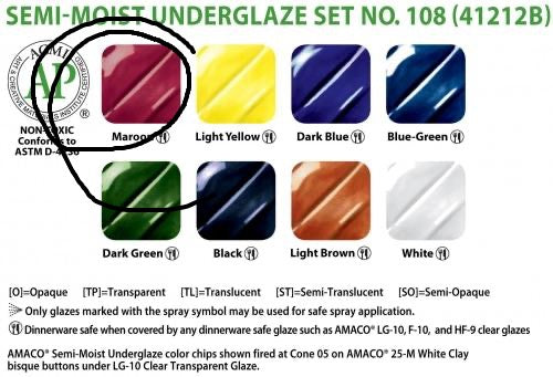 Semi Moist Underglaze Refill Maroon