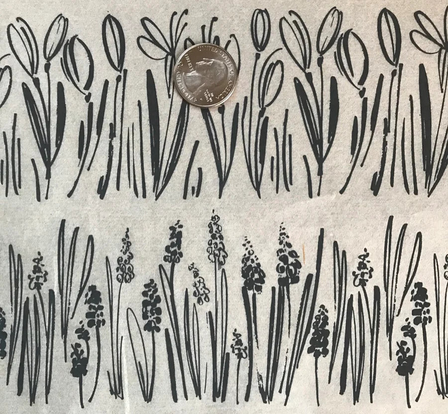 Elan Transfer Sketched Flowers