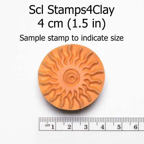 MKM Clay Stamp - Medium Square #2 (geometric designs)