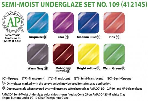 Semi Moist Underglaze Set 109